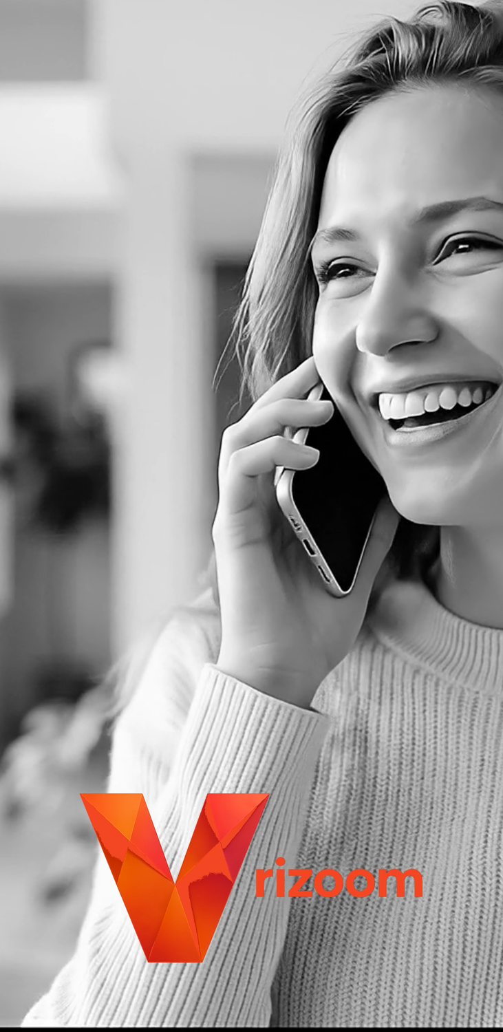 Person taking a call with Vrizoom