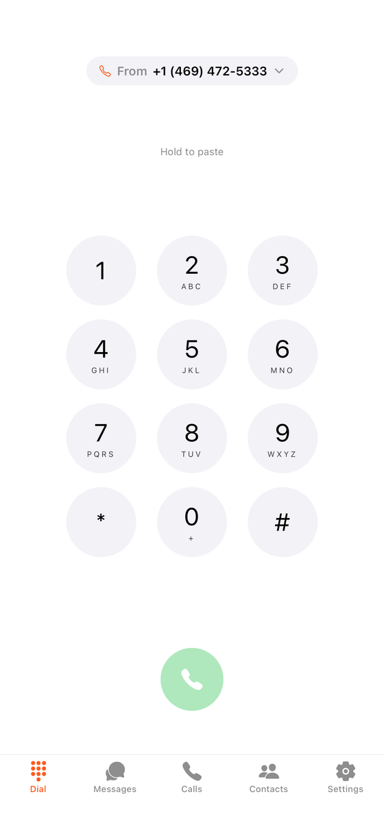 Vrizoom native dialer with from-number selector